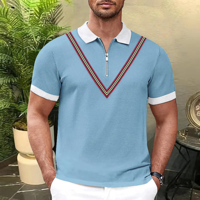 Contrast Color Polo Shirt