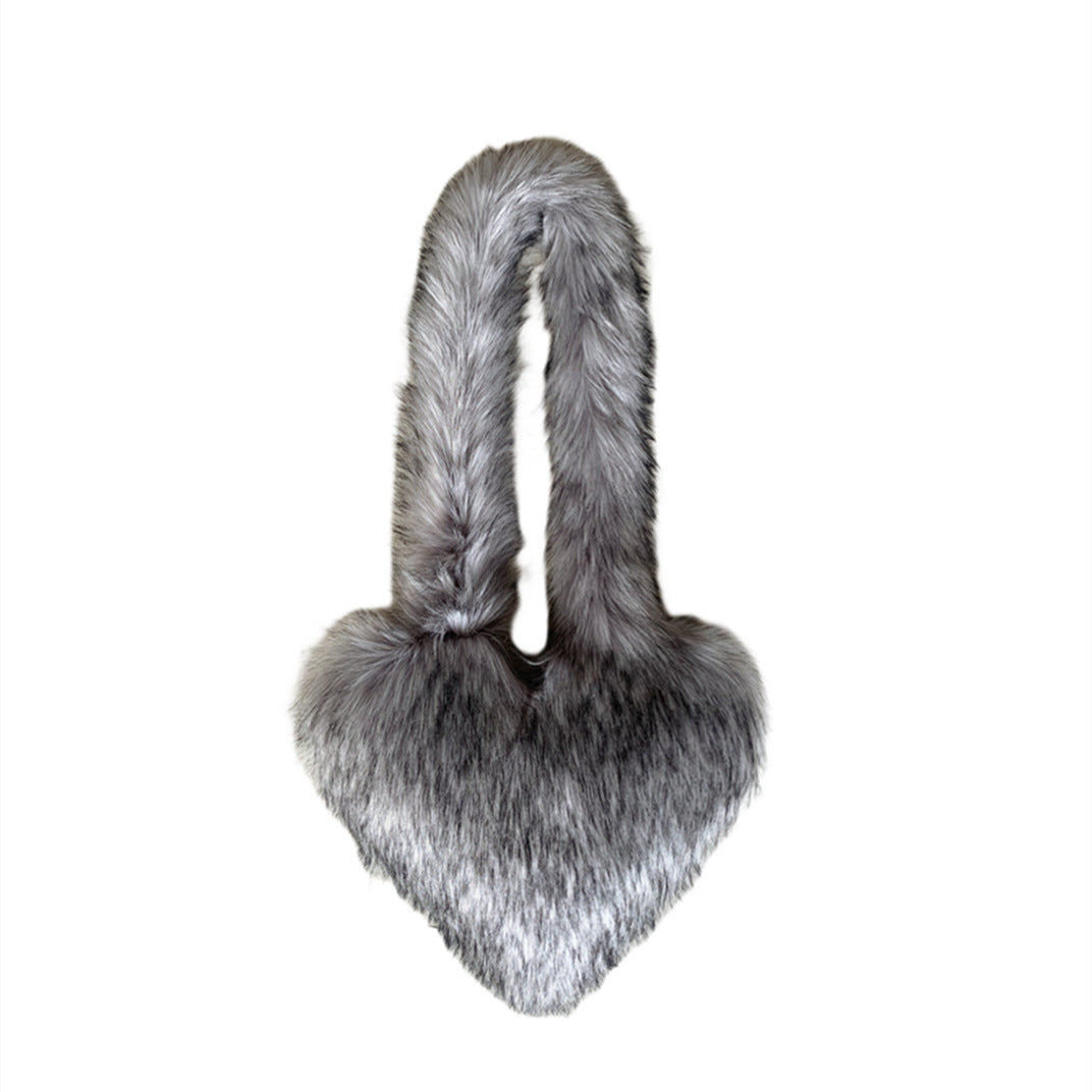 Heart Furry Handbag
