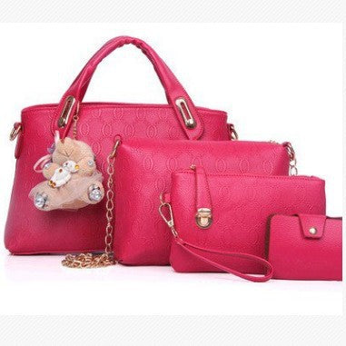 Tassel Bear Five-piece Set Handbags