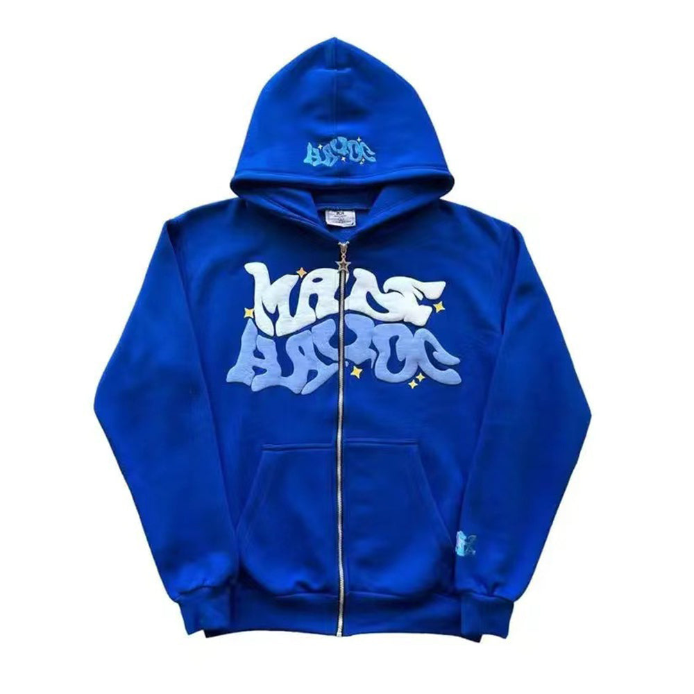 Aule Zip Up Letters Hoodie