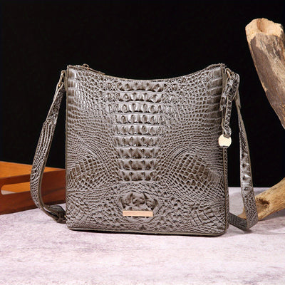 Crocodile Pattern Crossbody Bag
