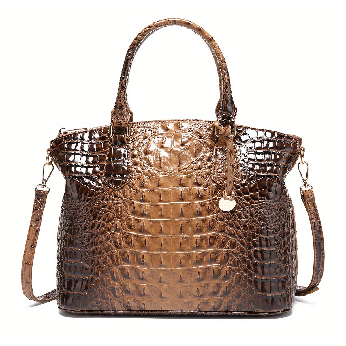 Sac fourre-tout à motif crocodile vintage