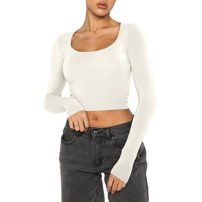 Basic Crop Top aus Rippstrick