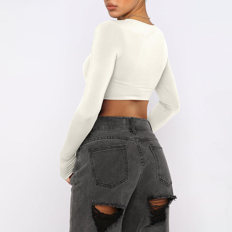 Basic Ribbed Knited Crop Top