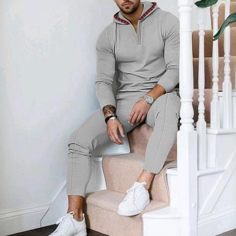 Aule Contrast Trim Hooded Set