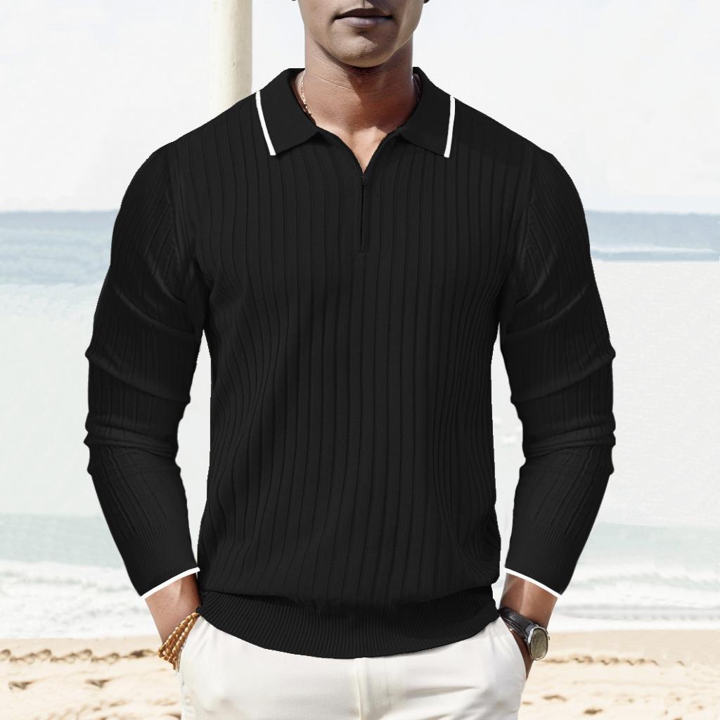 Aule Rib Knit L Polo Shirt