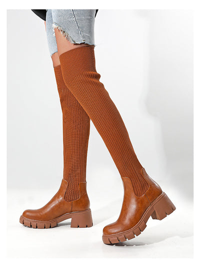 Elegant Knitted Boots