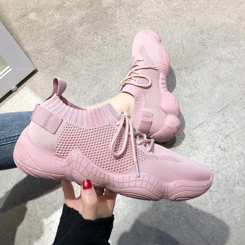Easy Lace-up Knit Women's Sneakers