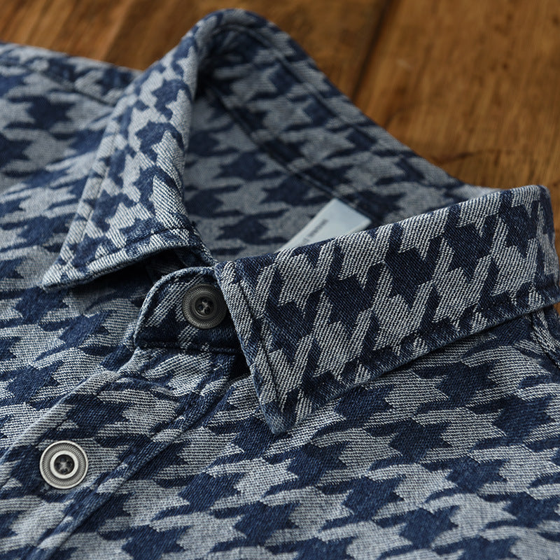 Leisure Blue Pattern Shirt