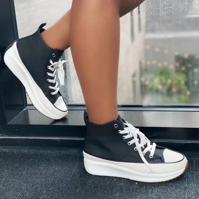 Retro Canvas Platform Sneakers