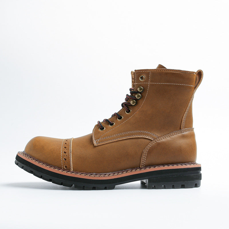 Aule Blitz Leather Combat Boots