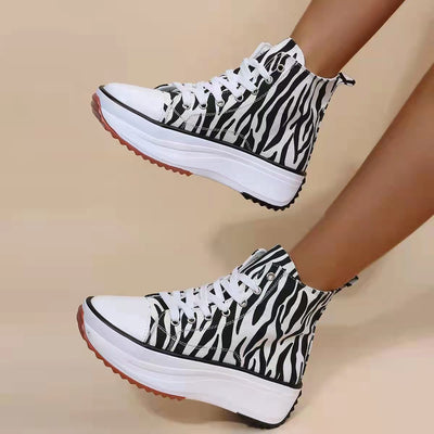 Retro Canvas Platform Sneakers