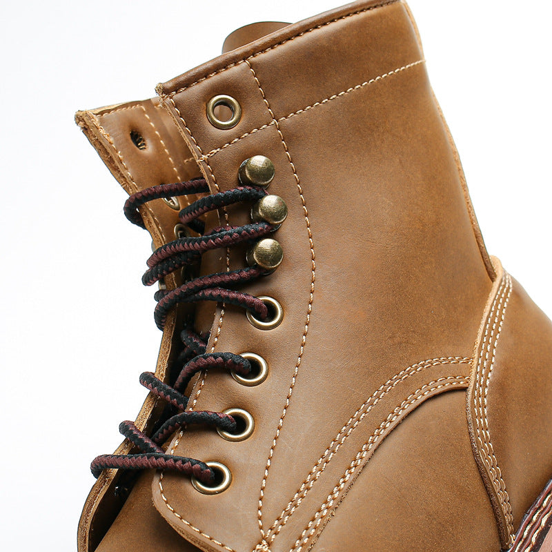 Aule Blitz Leather Combat Boots