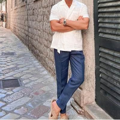 Solid Color Linen Shirts