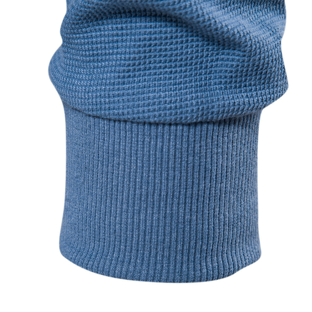 Suéter de color liso con cuadrícula de gofres