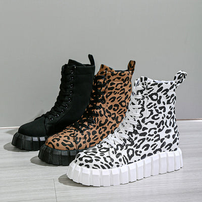 Brown Leopard Platform Shoes