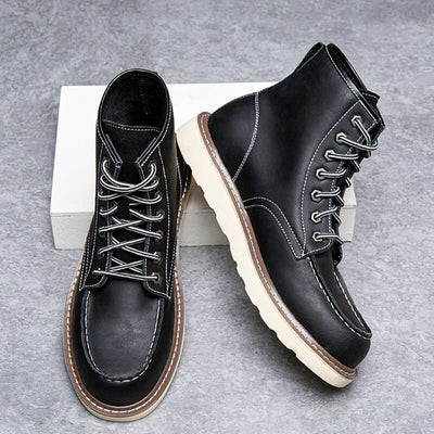 Aule Genuine Leather Martin Boots