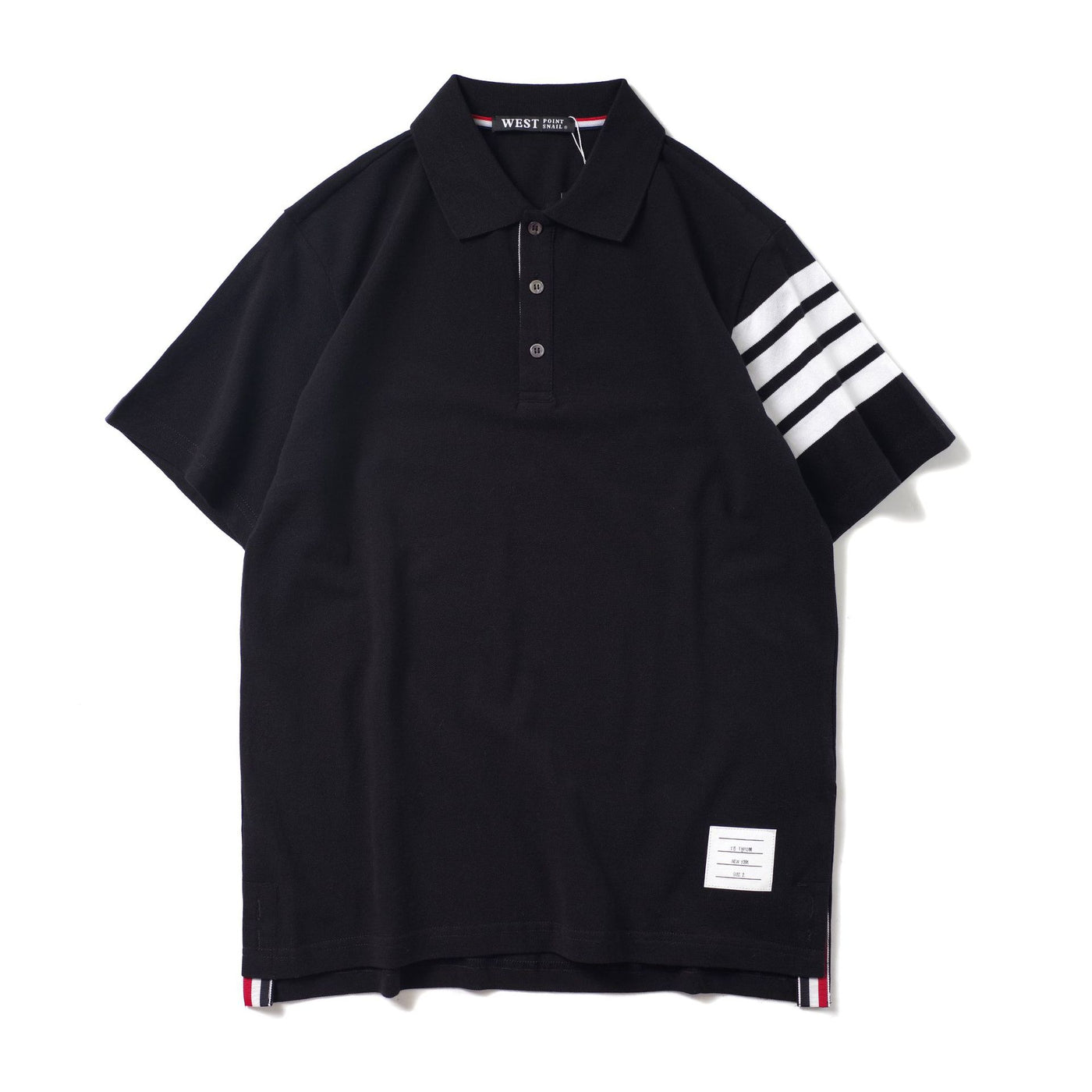 Four Bars Solid Color Polo