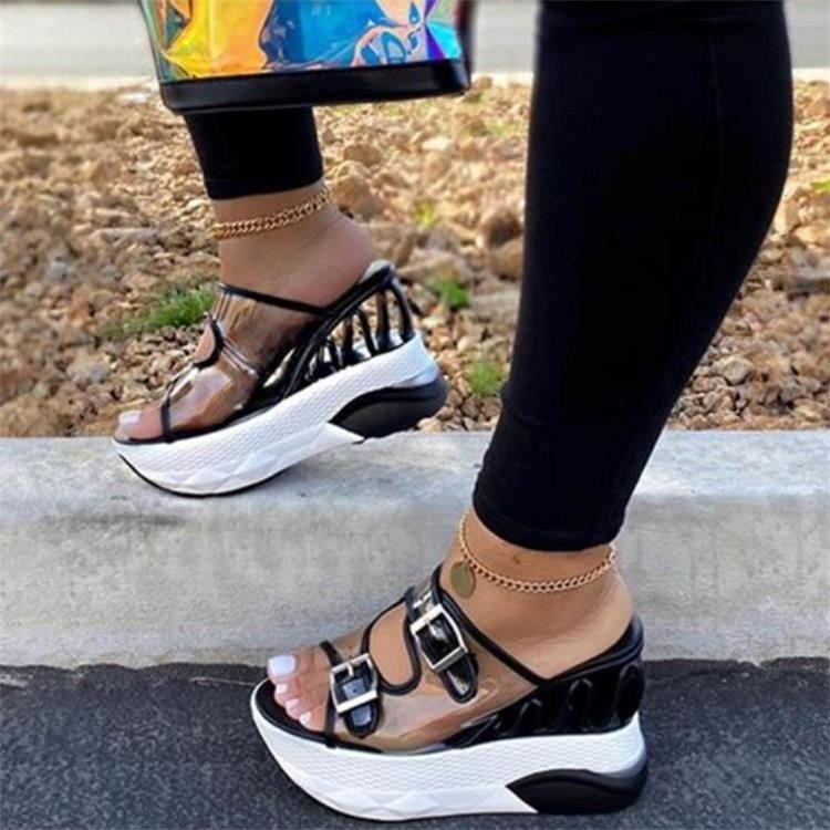 Fluorescent Platform Sandals