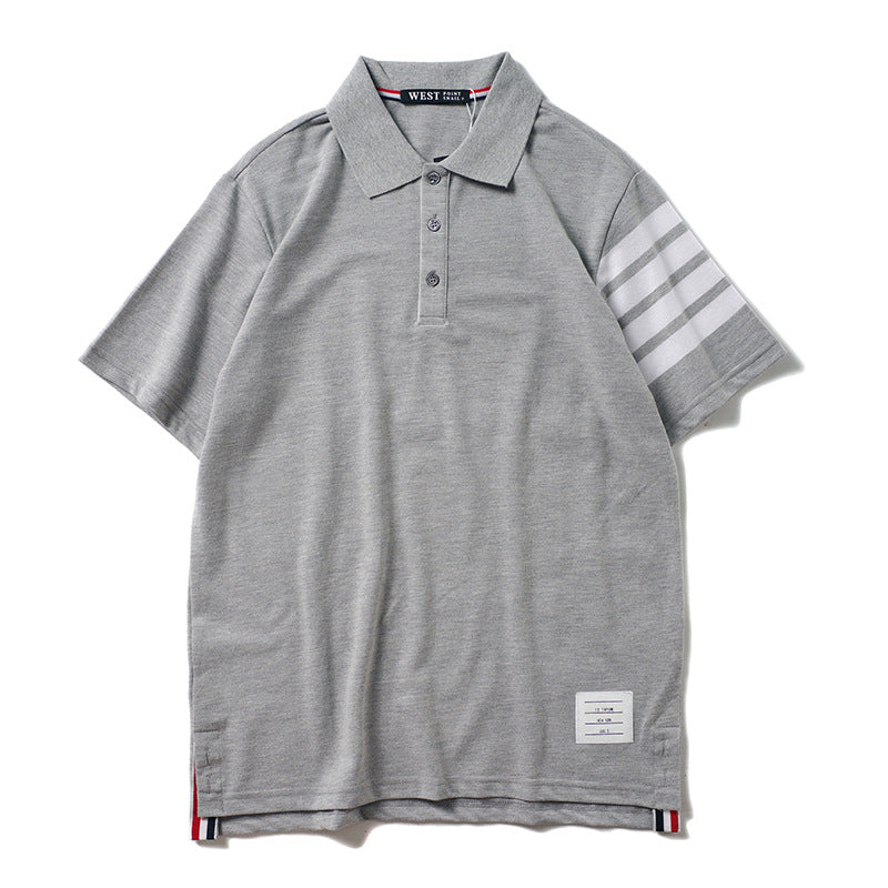 Four Bars Solid Color Polo