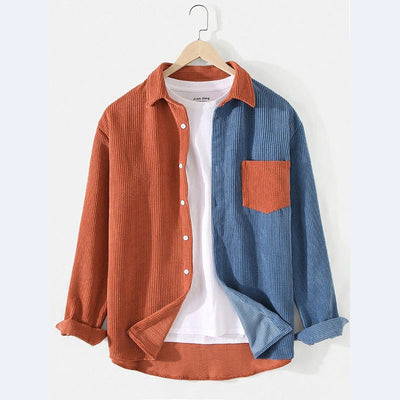 Color Block Corduroy Shirt
