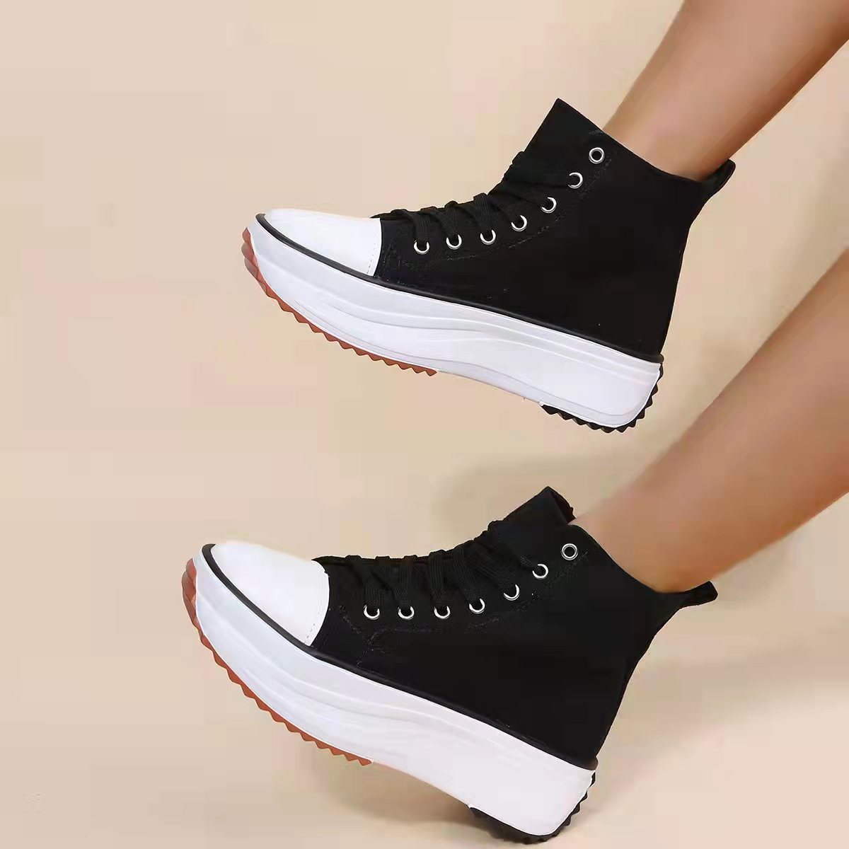 Retro Canvas Platform Sneakers