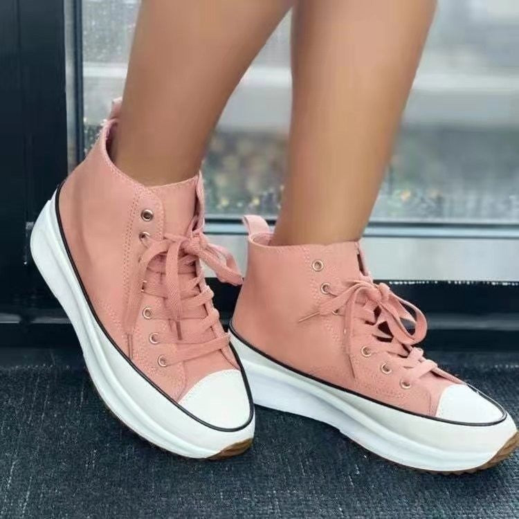 Retro Canvas Platform Sneakers