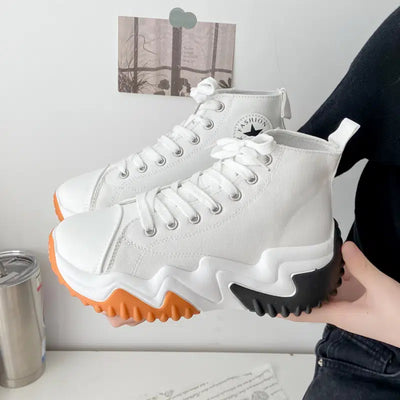 Lace-up Color Sole Sneakers