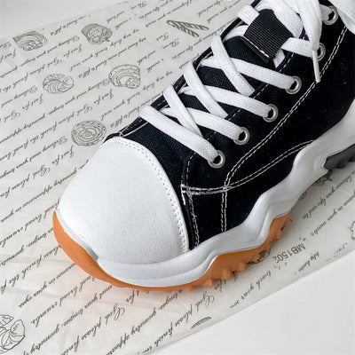 Lace-up Color Sole Sneakers