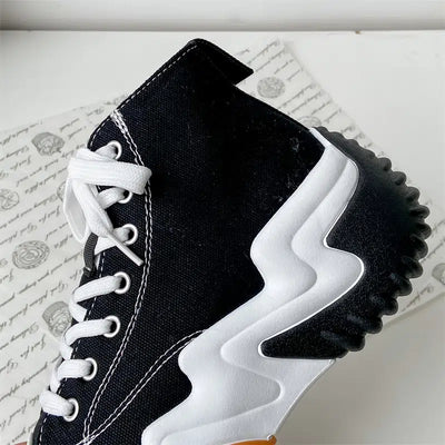 Lace-up Color Sole Sneakers