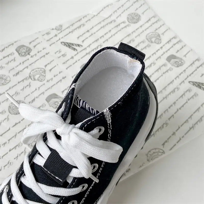 Lace-up Color Sole Sneakers